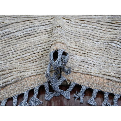 Tribal & Geometric Wool Hand Knotted Rug Grey 9.8x14.7 -O020148