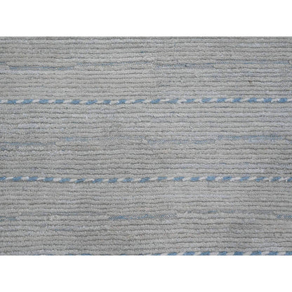 Tribal & Geometric Wool Hand Knotted Rug Grey 10.2x14.7 -O020149