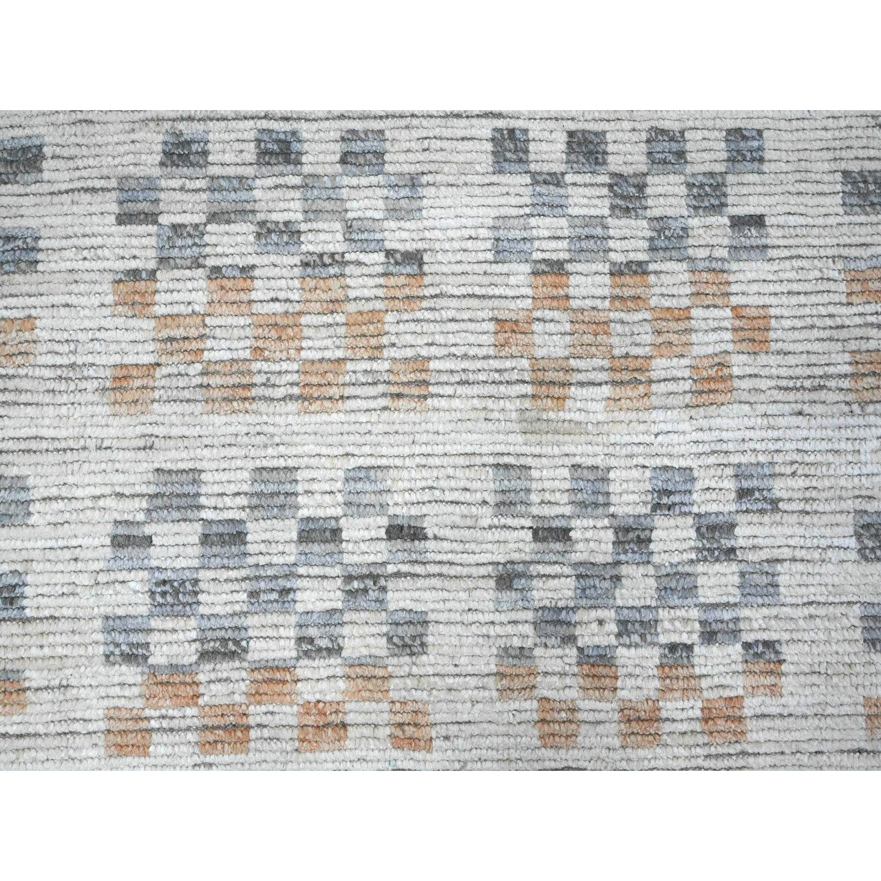 Ivory 8'1" x 10'5" Tribal & Geometric Hand knotted Wool Rug - Sku: O020151
