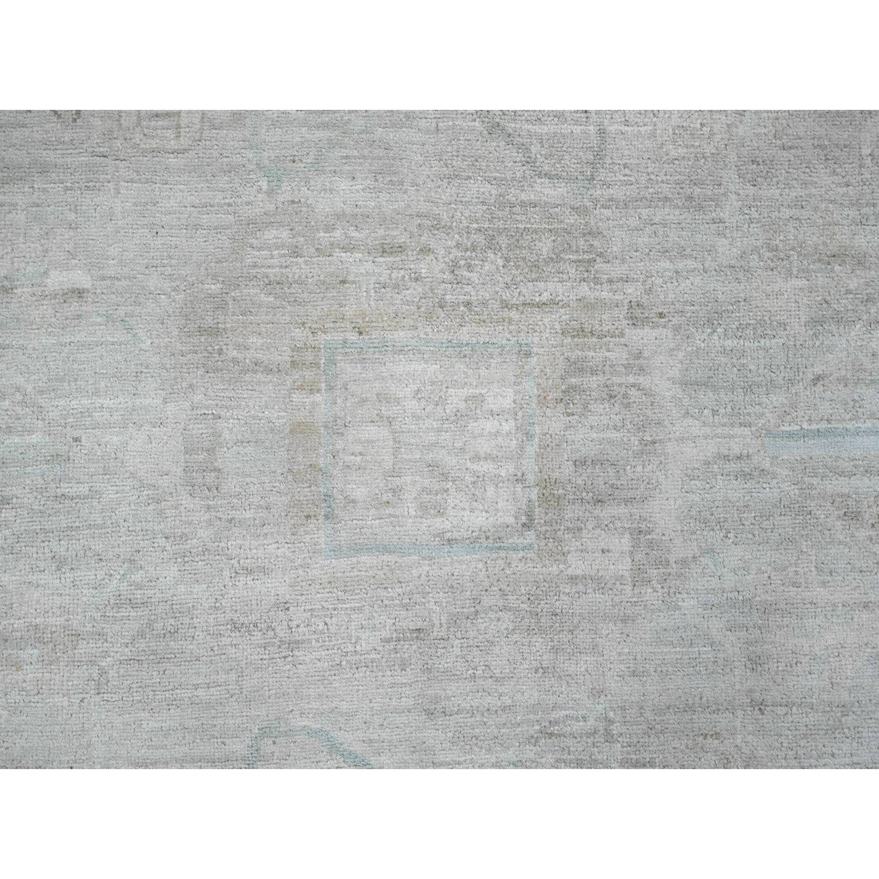 Oushak And Peshawar Wool Hand Knotted Rug Ivory 11.5x15.9 -O020155