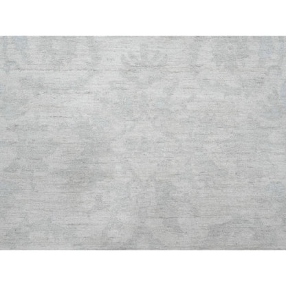 Oushak And Peshawar Wool Hand Knotted Rug Ivory 9.11x13.0 -O020161