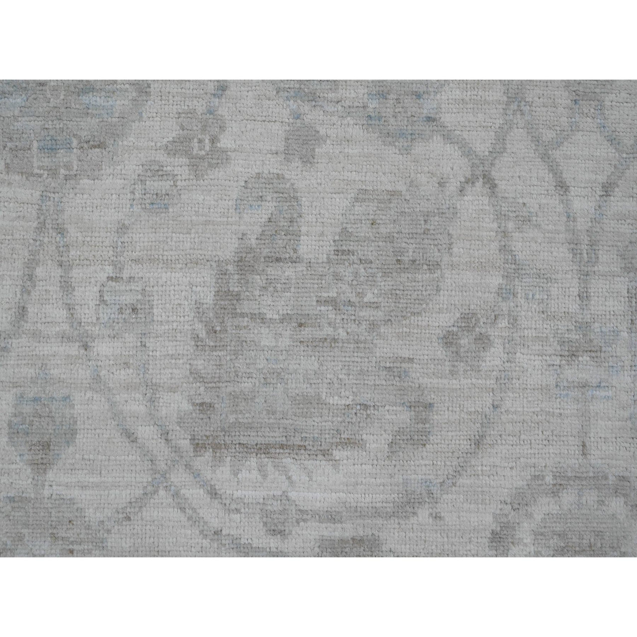 Oushak And Peshawar Wool Hand Knotted Rug Ivory 9.2x11.10 -O020167