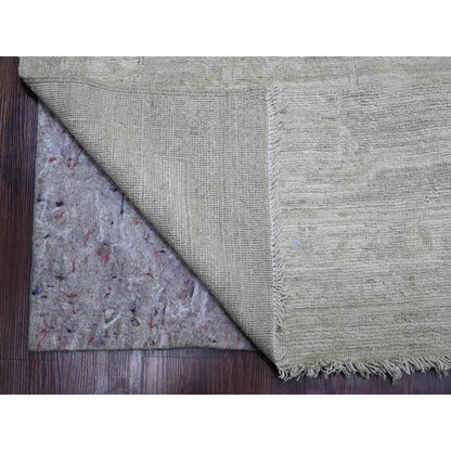 Oushak And Peshawar Wool Hand Knotted Rug Grey 14.0x19.6 -O020183