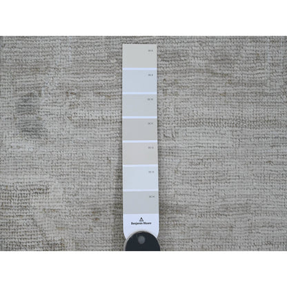 Oushak And Peshawar Wool Hand Knotted Rug Grey 14.0x19.6 -O020183