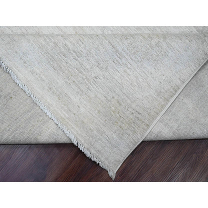 Oushak And Peshawar Wool Hand Knotted Rug Ivory 8.9x11.5 -O020186