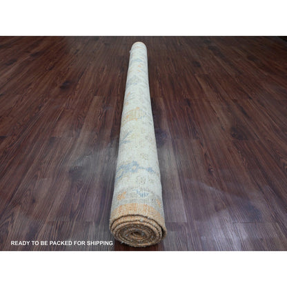 Oushak And Peshawar Wool Hand Knotted Rug Brown 6.0x8.7 -O020200