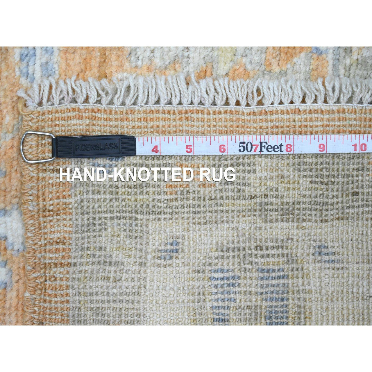 Brown 6'0" x 8'7" Oushak And Peshawar Hand knotted Wool Rug - Sku: O020200