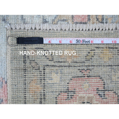 Oushak And Peshawar Wool Hand Knotted Rug Grey 6.0x6.1 -O020202