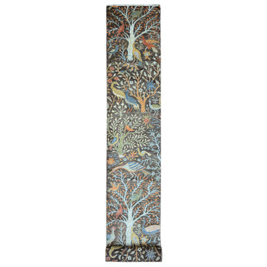 Oushak And Peshawar Wool Hand Knotted Rug Grey 2.7x23.7 -O020229