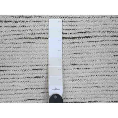 Tribal & Geometric Wool Hand Knotted Rug Ivory 15.9x23.5 -O020232