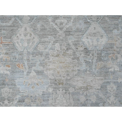 Oushak And Peshawar Wool Hand Knotted Rug Grey 9.0x12.6 -O020240