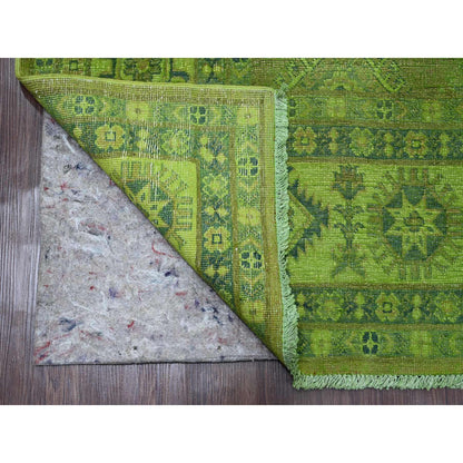Kazak Wool Hand Knotted Rug Green 7.11x9.8 -O020246