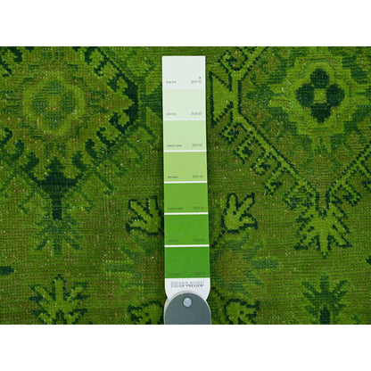 Kazak Wool Hand Knotted Rug Green 7.11x9.8 -O020246