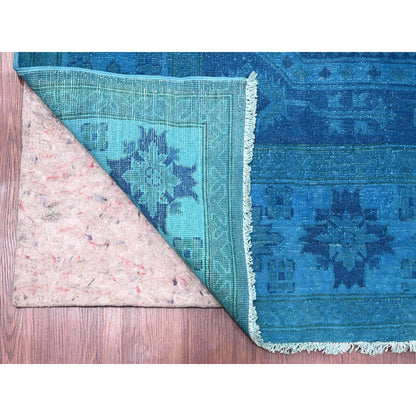 Kazak Wool Hand Knotted Rug Blue 7.8x10.1 -O020247