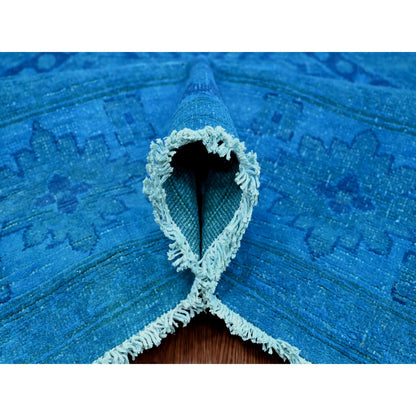 Kazak Wool Hand Knotted Rug Blue 7.8x10.1 -O020247