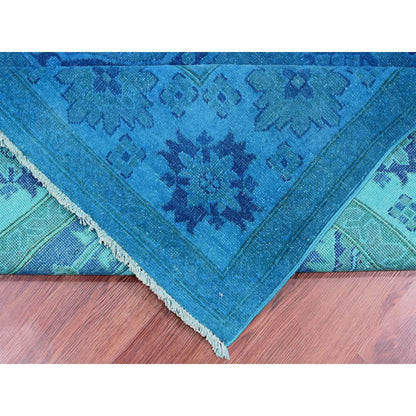 Kazak Wool Hand Knotted Rug Blue 7.8x10.1 -O020247