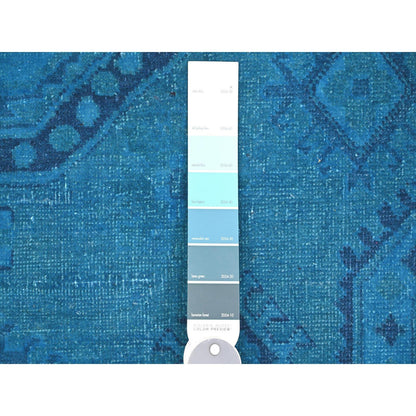 Kazak Wool Hand Knotted Rug Blue 7.8x10.1 -O020247