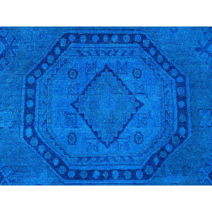 Kazak Wool Hand Knotted Rug Blue 7.8x10.1 -O020247
