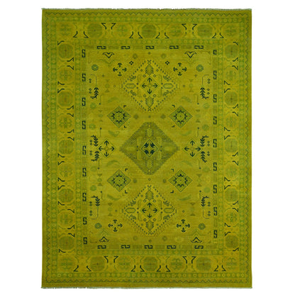 Kazak Wool Hand Knotted Rug Yellow 8.6x11.4 -O020248