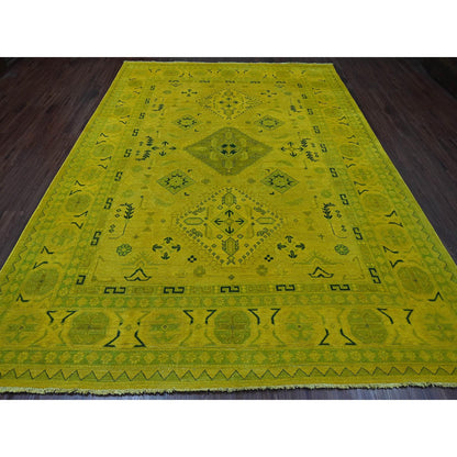 Kazak Wool Hand Knotted Rug Yellow 8.6x11.4 -O020248