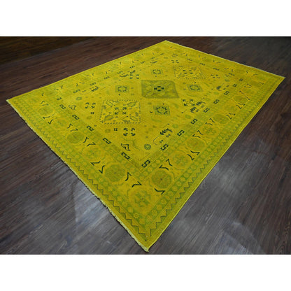 Kazak Wool Hand Knotted Rug Yellow 8.6x11.4 -O020248