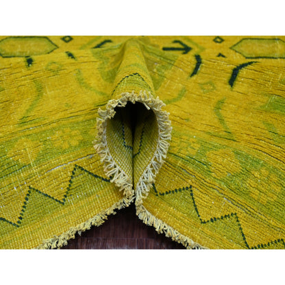 Kazak Wool Hand Knotted Rug Yellow 8.6x11.4 -O020248