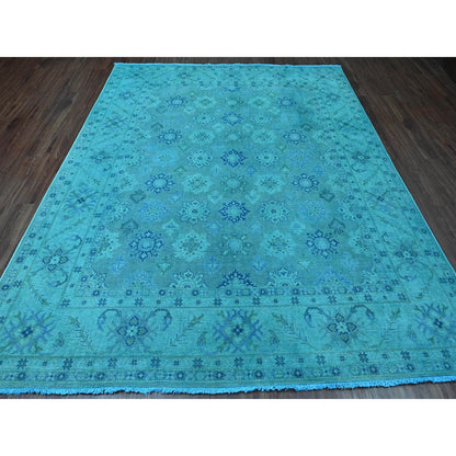 Kazak Wool Hand Knotted Rug Blue 7.11x9.8 -O020249