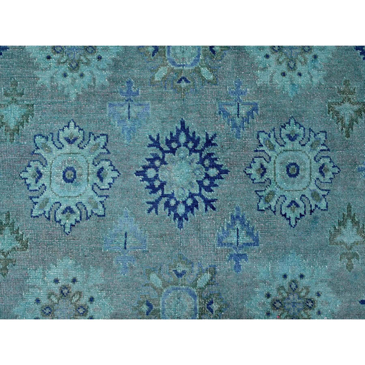 Blue 7'11" x 9'8" Kazak Hand knotted Wool Rug - Sku: O020249