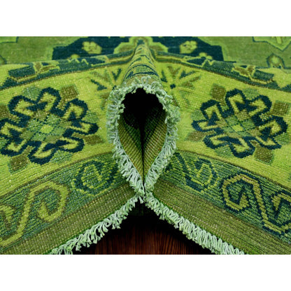Kazak Wool Hand Knotted Rug Green 7.5x10.0 -O020250