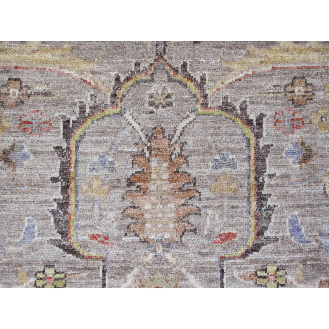 Oushak And Peshawar Wool Hand Knotted Rug Brown 8.0x9.9 -O020253