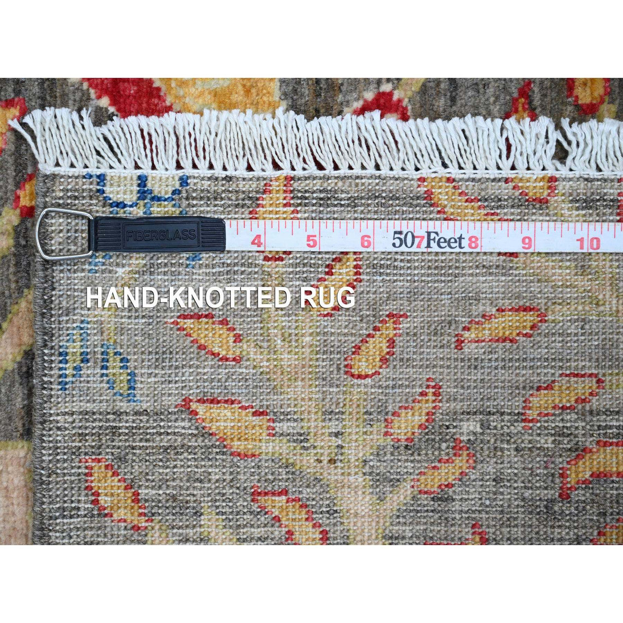 Gray 2'8" x 5'8" Oushak And Peshawar Hand knotted Wool Rug - Sku: O020267