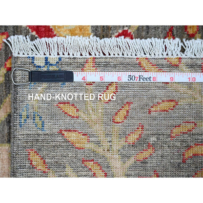 Oushak And Peshawar Wool Hand Knotted Rug Grey 2.8x5.8 -O020267