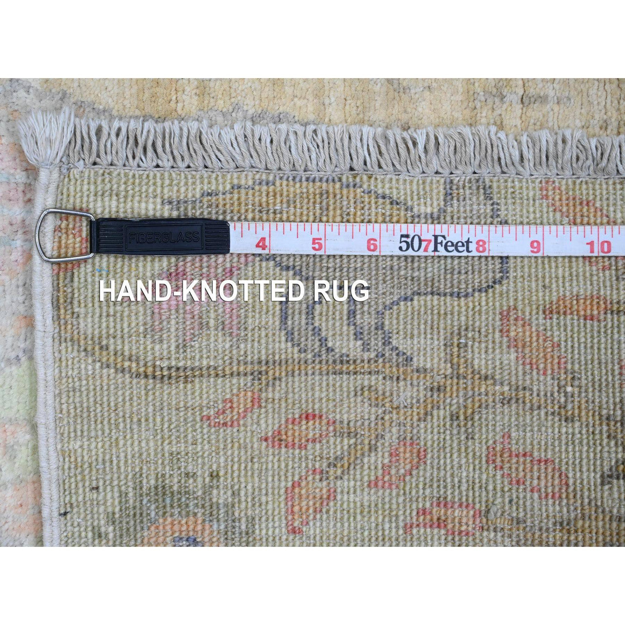 Green 2'11" x 4'8" Oushak And Peshawar Hand knotted Wool Rug - Sku: O020268