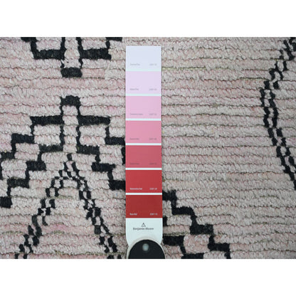 Tribal & Geometric Wool Hand Knotted Rug Ivory 2.10x15.8 -O020277