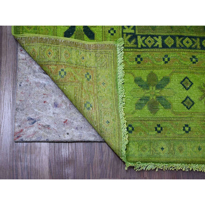 Kazak Wool Hand Knotted Rug Green 5.9x8.7 -O020280