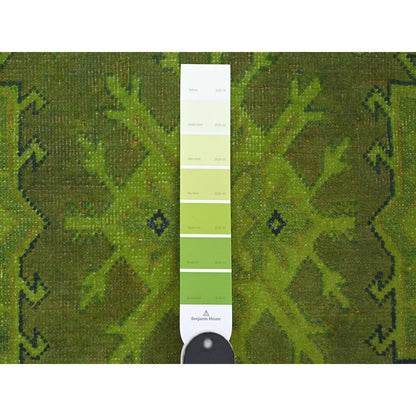 Kazak Wool Hand Knotted Rug Green 5.9x8.7 -O020280