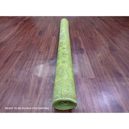 Kazak Wool Hand Knotted Rug Green 5.9x8.7 -O020280
