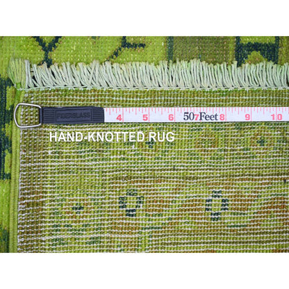 Kazak Wool Hand Knotted Rug Green 5.9x8.7 -O020280