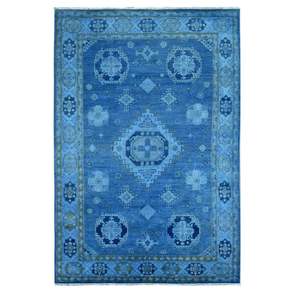 Kazak Wool Hand Knotted Rug Blue 5.9x8.7 -O020281