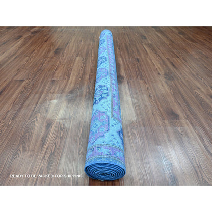 Kazak Wool Hand Knotted Rug Blue 5.9x8.7 -O020281