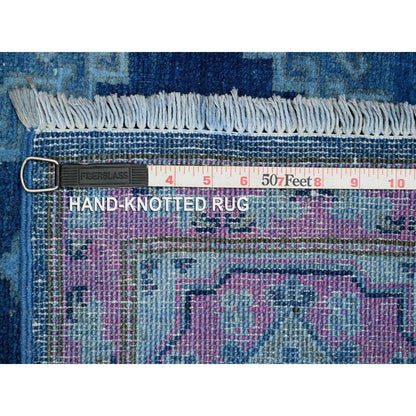 Kazak Wool Hand Knotted Rug Blue 5.9x8.7 -O020281