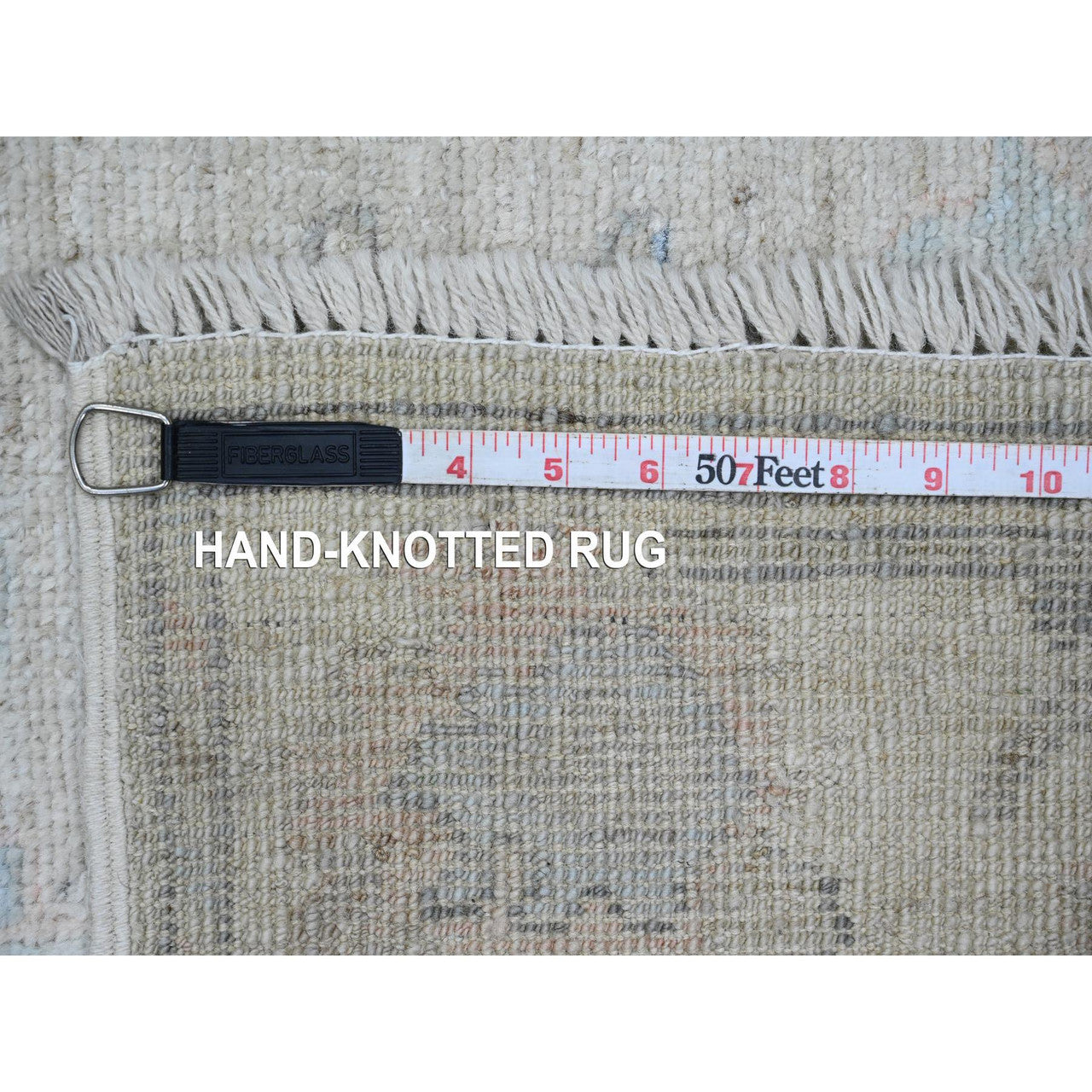 Gray 2'7" x 9'9" Oushak And Peshawar Hand knotted Wool Rug - Sku: O020294