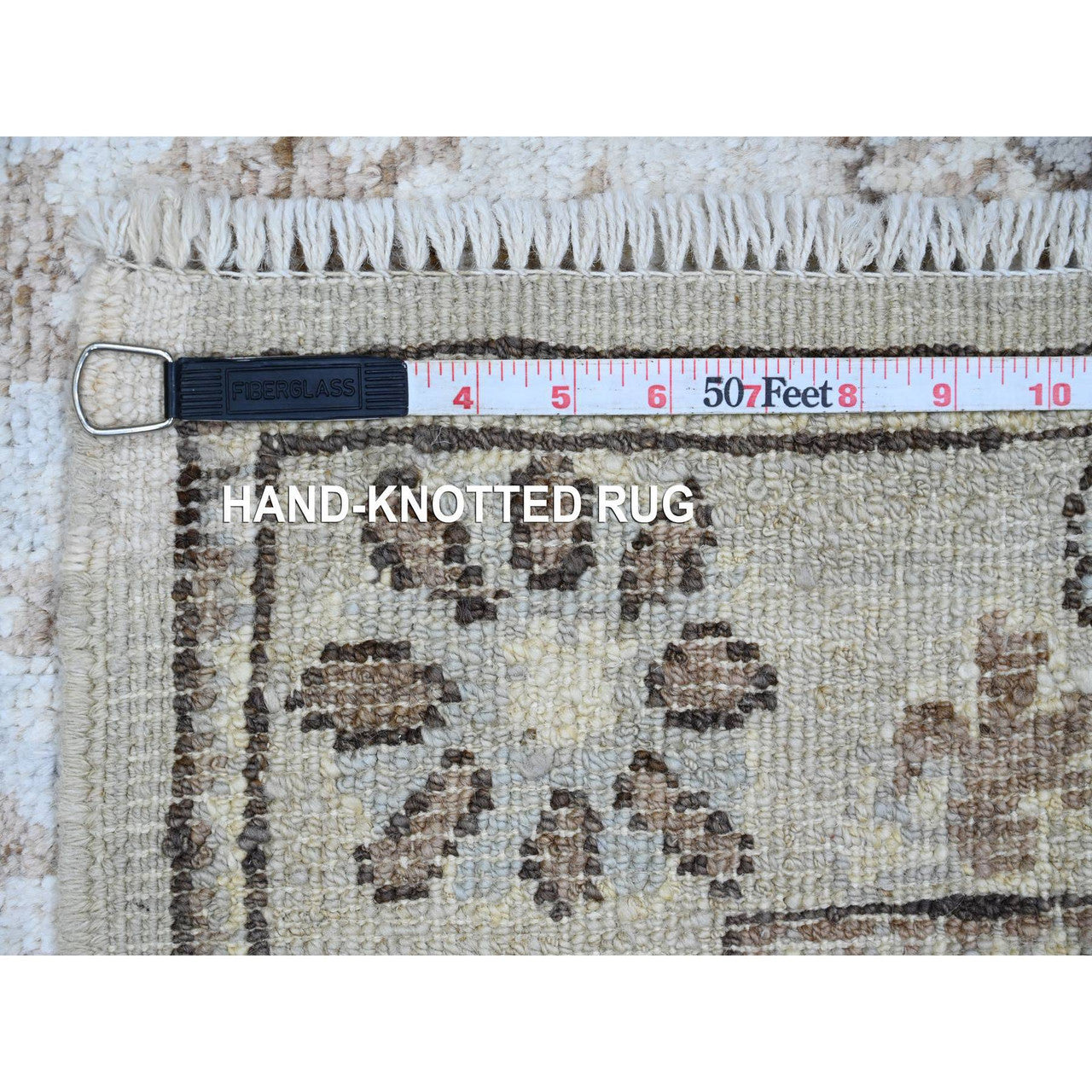 Gray 2'7" x 9'9" Oushak And Peshawar Hand knotted Wool Rug - Sku: O020301
