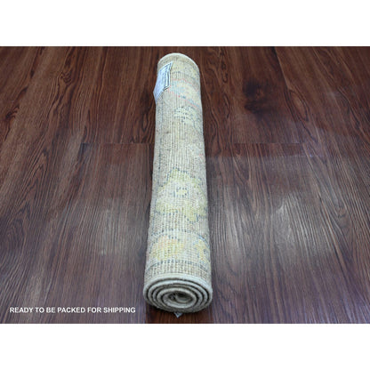 Oushak And Peshawar Wool Hand Knotted Rug Brown 2.0x3.2 -O020321