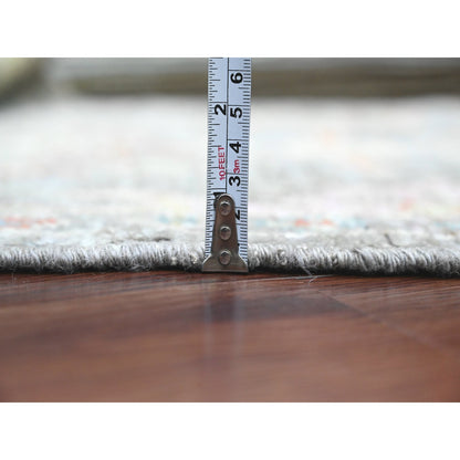 Oushak And Peshawar Wool Hand Knotted Rug Grey 2.1x3.5 -O020323