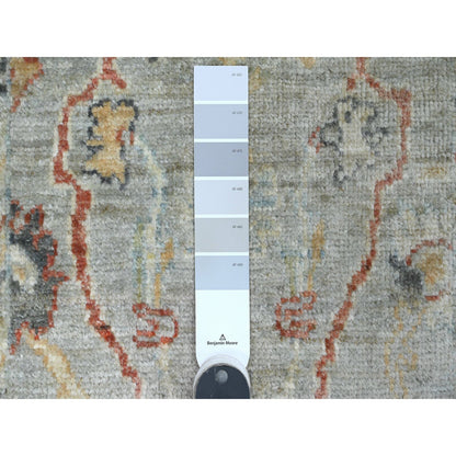 Oushak And Peshawar Wool Hand Knotted Rug Grey 2.1x3.0 -O020330