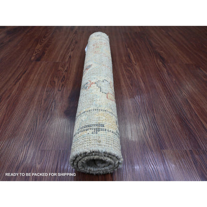 Oushak And Peshawar Wool Hand Knotted Rug Grey 2.1x3.0 -O020330