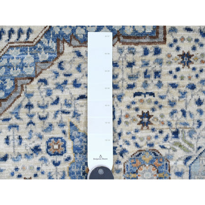 Mamluk Wool Hand Knotted Rug Ivory 5.10x8.8 -O020335