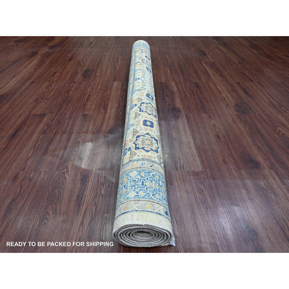 Mamluk Wool Hand Knotted Rug Ivory 5.10x8.8 -O020335