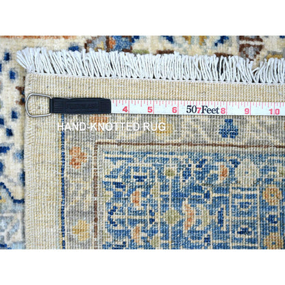 Mamluk Wool Hand Knotted Rug Ivory 5.10x8.8 -O020335